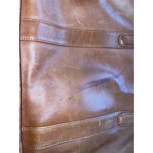 Coach Brown Leather Briefcase Unisex Multi-Compartment Medium Bag - Picture 11 of 11